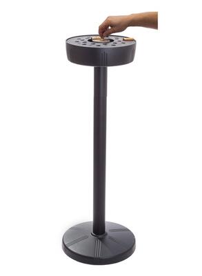 Cinzeiro Pé Preto Aluminio Forjado Lacado